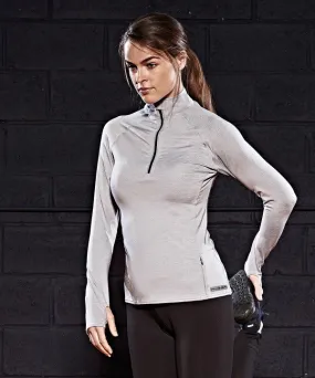 035JC Women's Cool Flex long half-zip top