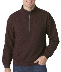 18800 Gildan Adult Heavy BlendVintage 1/4-Zip Cadet Collar Sweatshirt Russet