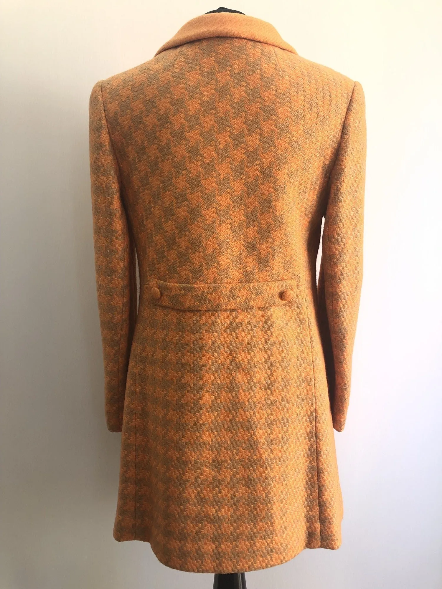 1960s Dogtooth Coat by London Maid - Size 12