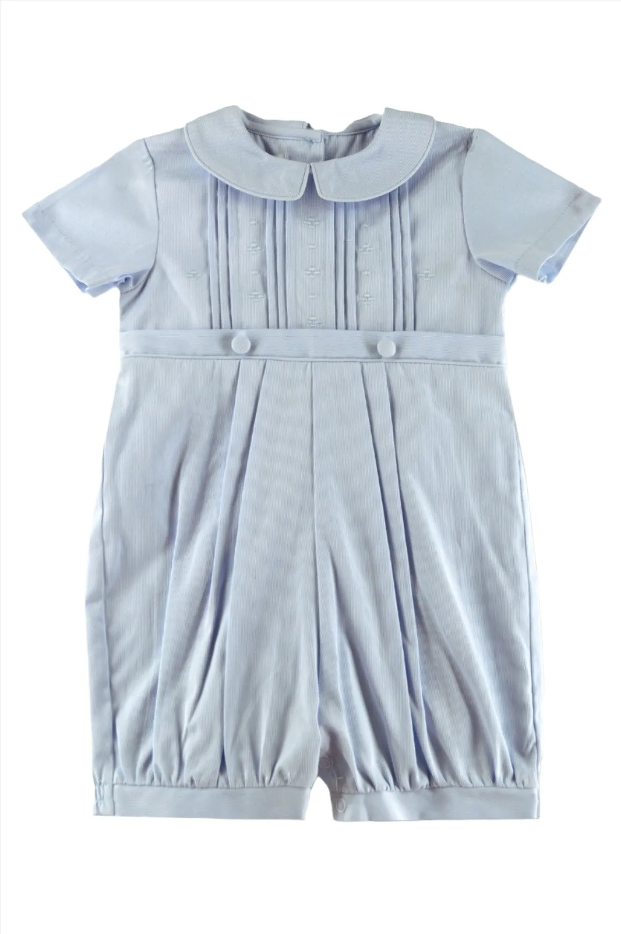 20095-Blue Classy Pique Baby Boy Romper