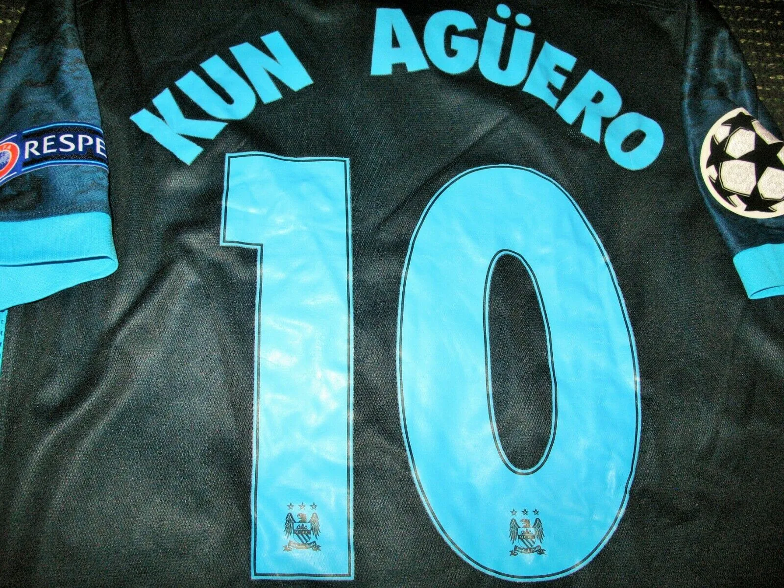 Aguero Manchester City 2015 2016 PLAYER ISSUE Jersey Shirt Camiseta L