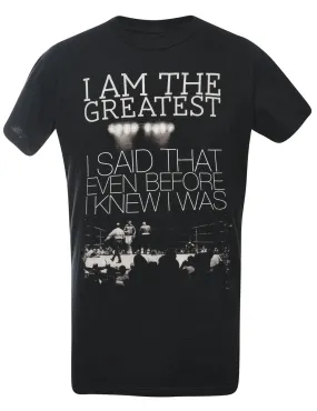 Ali I Am The Greatest Printed T-shirt - S