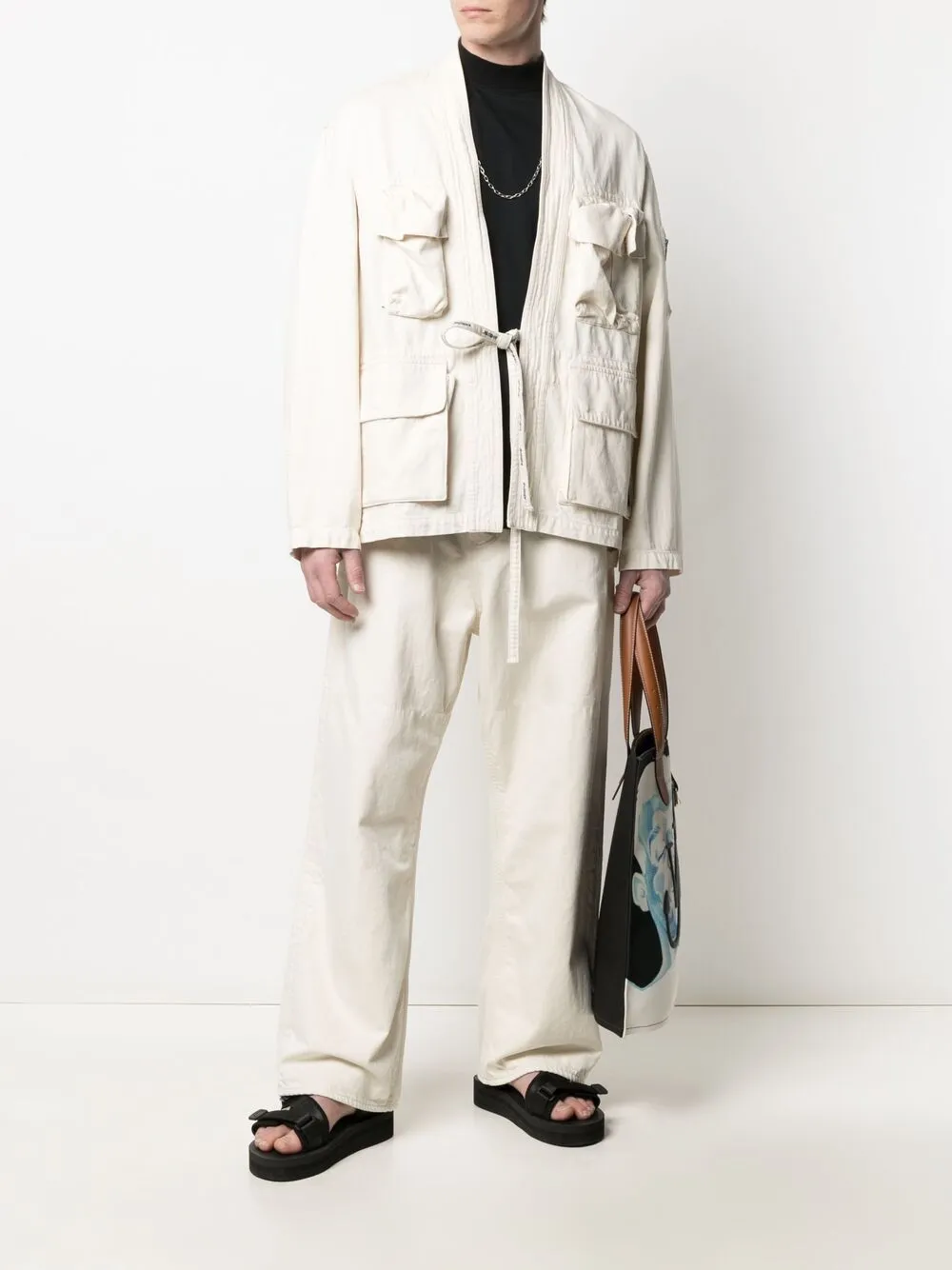 AMBUSH Kimono Denim Jacket Beige