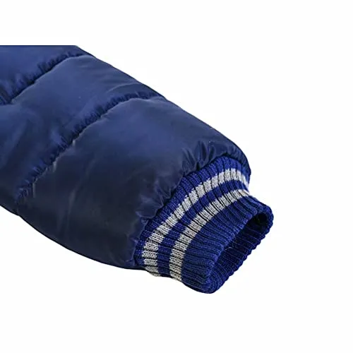 AMIYAN Toddler Boys Girls Down Jacket Hooded Thickened Warm Winter Snowsuit Coat Outerwear(Blue, 1-2T)