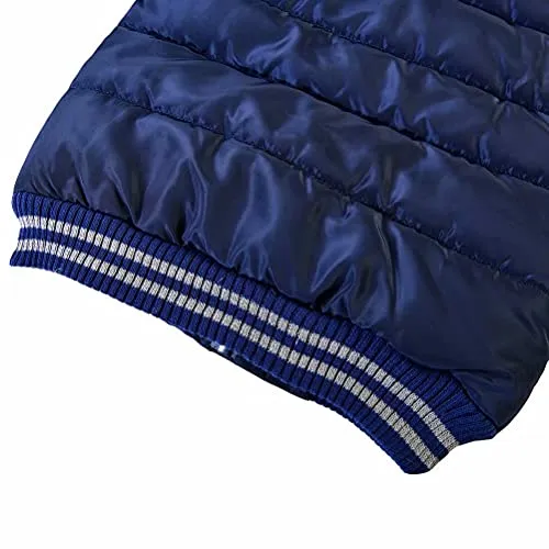 AMIYAN Toddler Boys Girls Down Jacket Hooded Thickened Warm Winter Snowsuit Coat Outerwear(Blue, 1-2T)