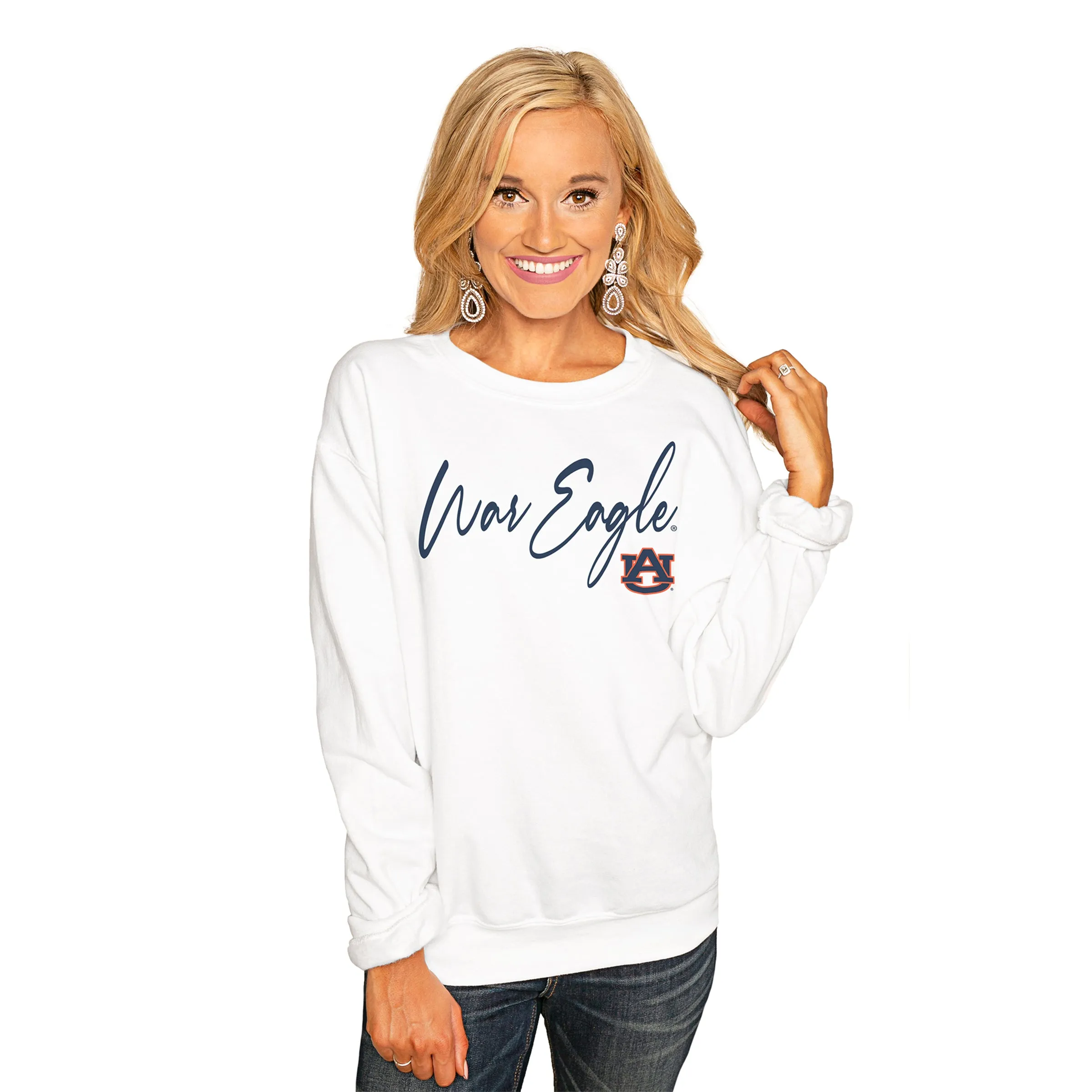 AUBURN TIGERS "WIN THE DAY" PERFECT COZY CREW SWEATSHIRT