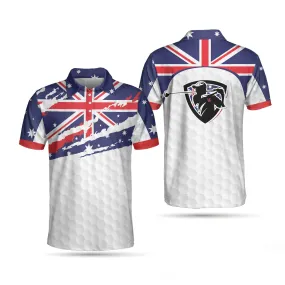 Australian Flag Golf Texture Polo Shirt, Ripped Polo Shirt, Best Golf Shirt For Men