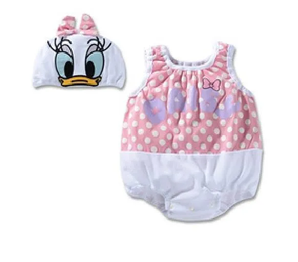 Baby Romper Daisy Duck Costume Disney Bubble Baby Romper with Hat Set