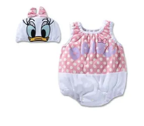 Baby Romper Daisy Duck Costume Disney Bubble Baby Romper with Hat Set