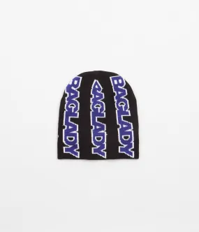 Baglady Silent Beanie - Black / Blue