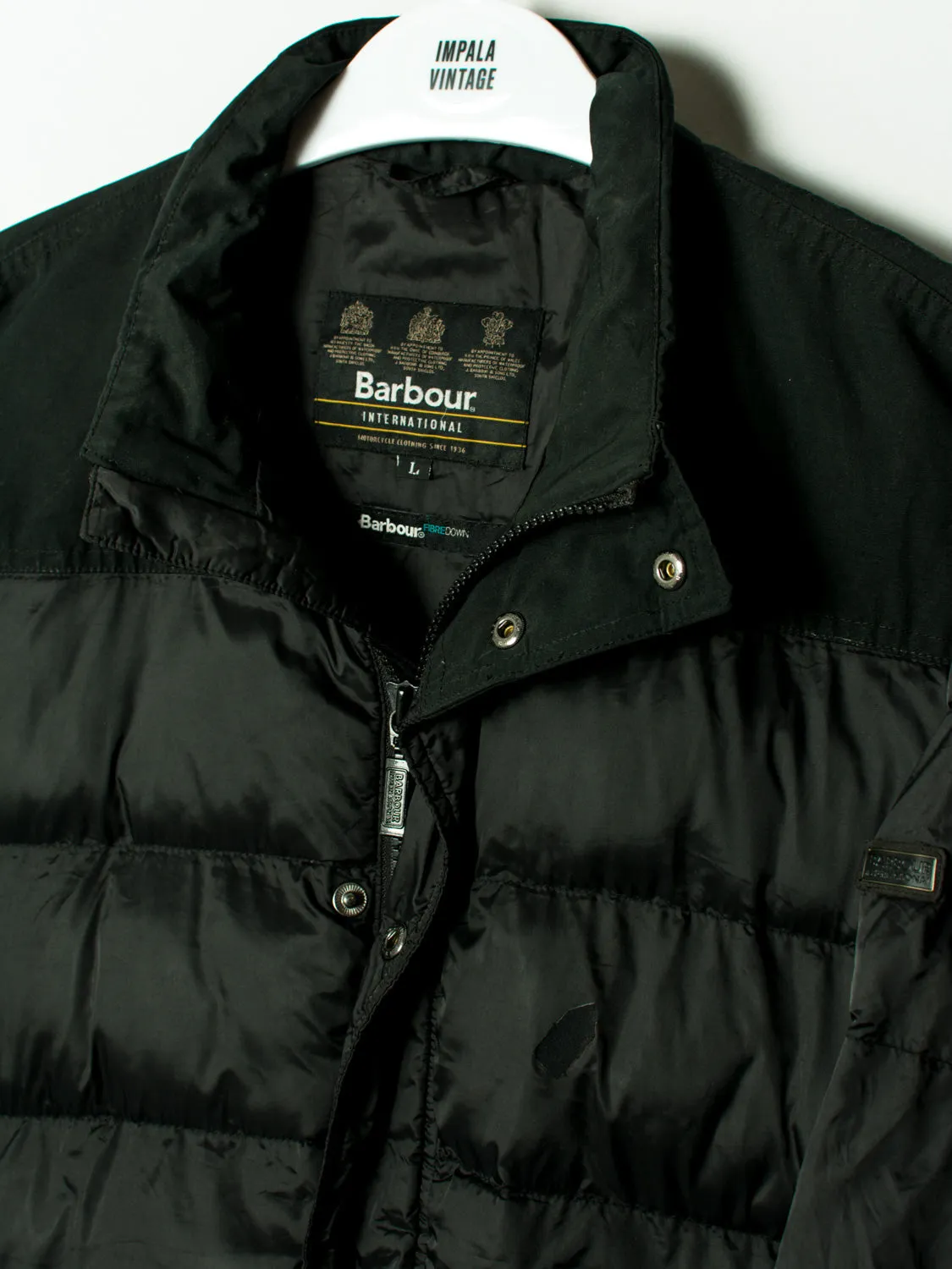 Barbour Fibre Down Black Puffer Coat
