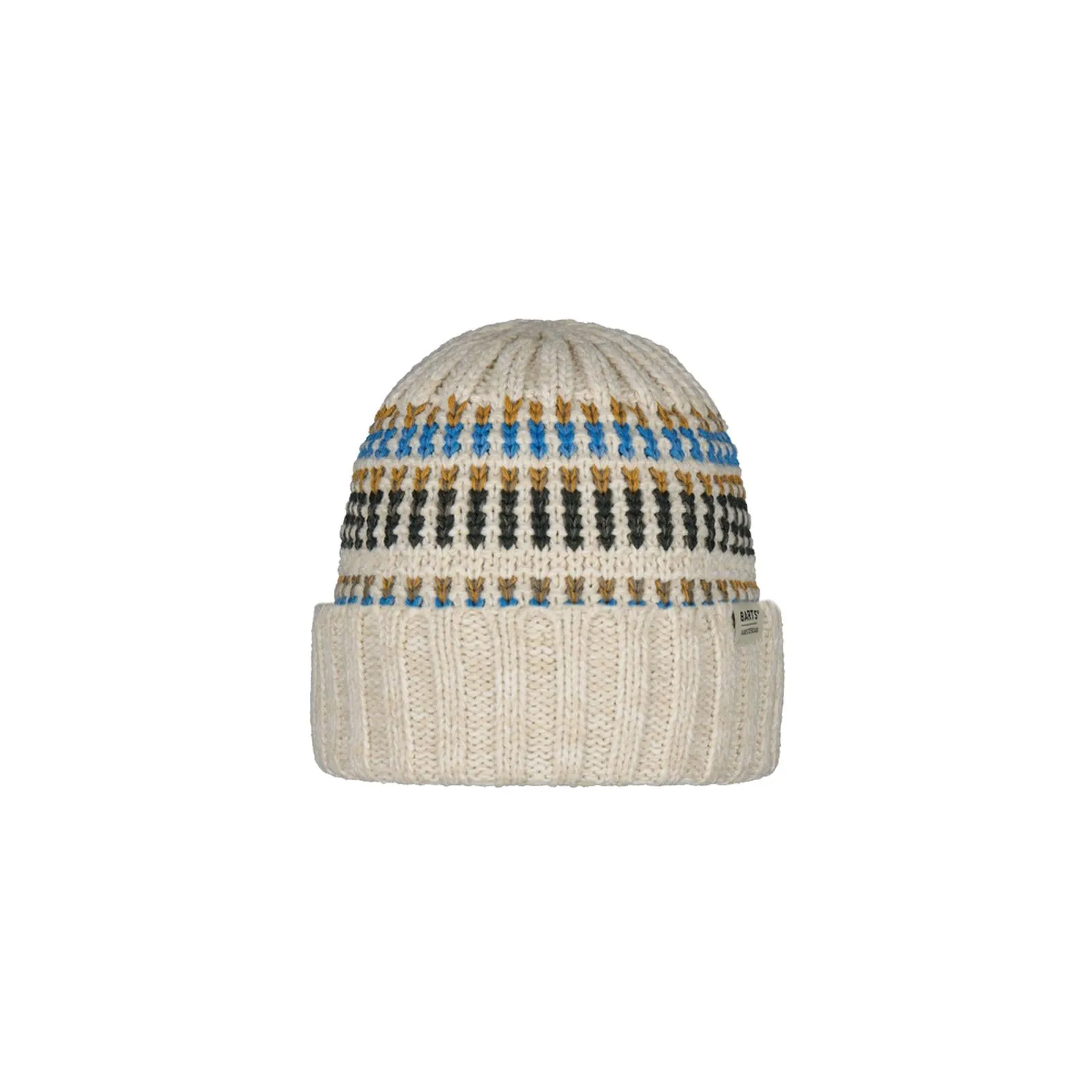 Barts Mens Travvis Jaquard Knitted Cuffed Beanie