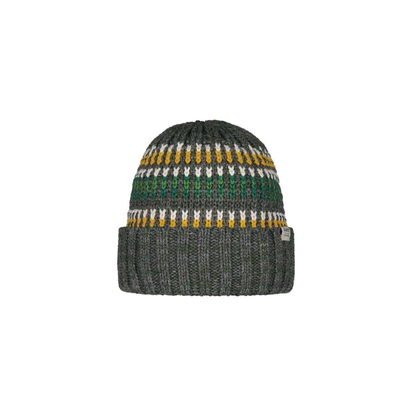 Barts Mens Travvis Jaquard Knitted Cuffed Beanie