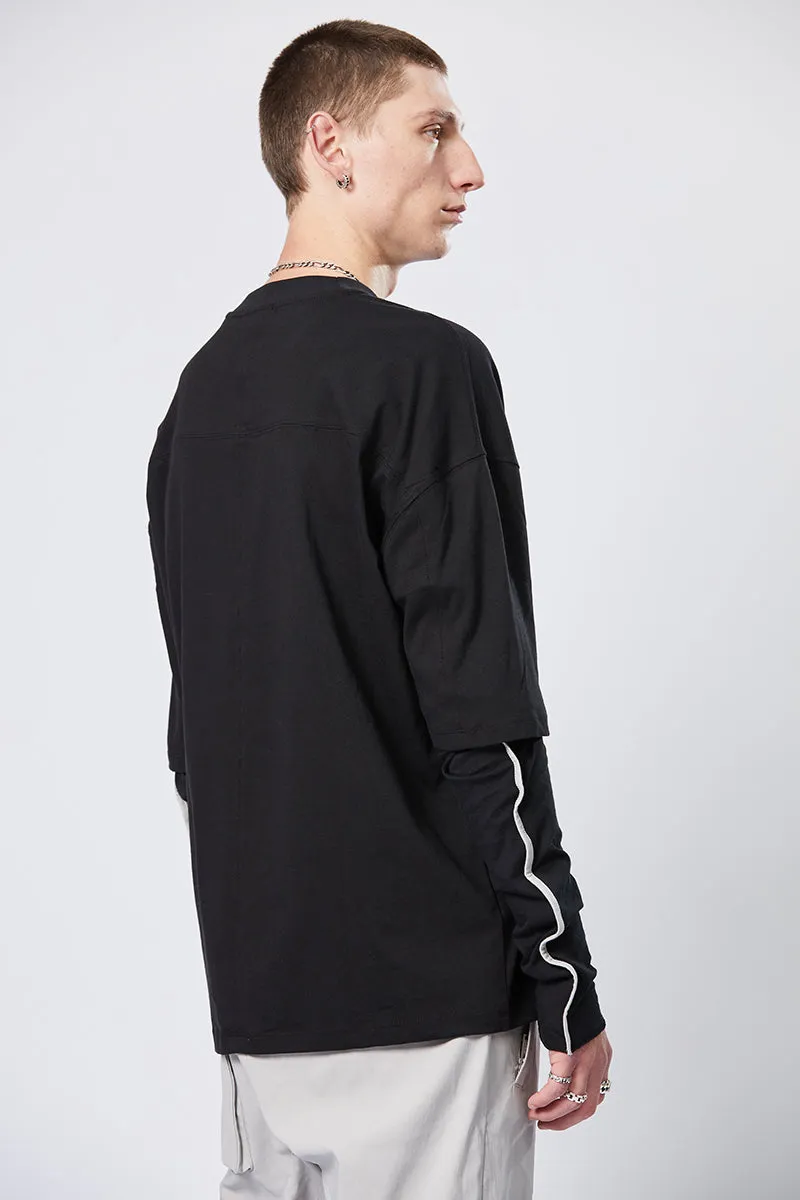 BLACK DOUBLE LAYER TOP