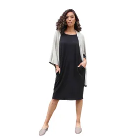 Black Knit Short Sleeve Dress