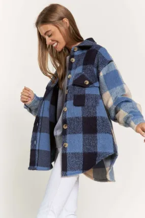 Blue Plaid Shacket