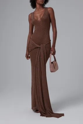 Brown Alula Light Knit Maxi Dress