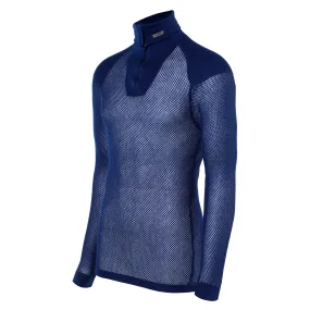 Brynje Unisex Super Thermo Zip Polo Shirt Navy | Buy Brynje Unisex Super Thermo Zip Polo Shirt Navy here | Outnorth