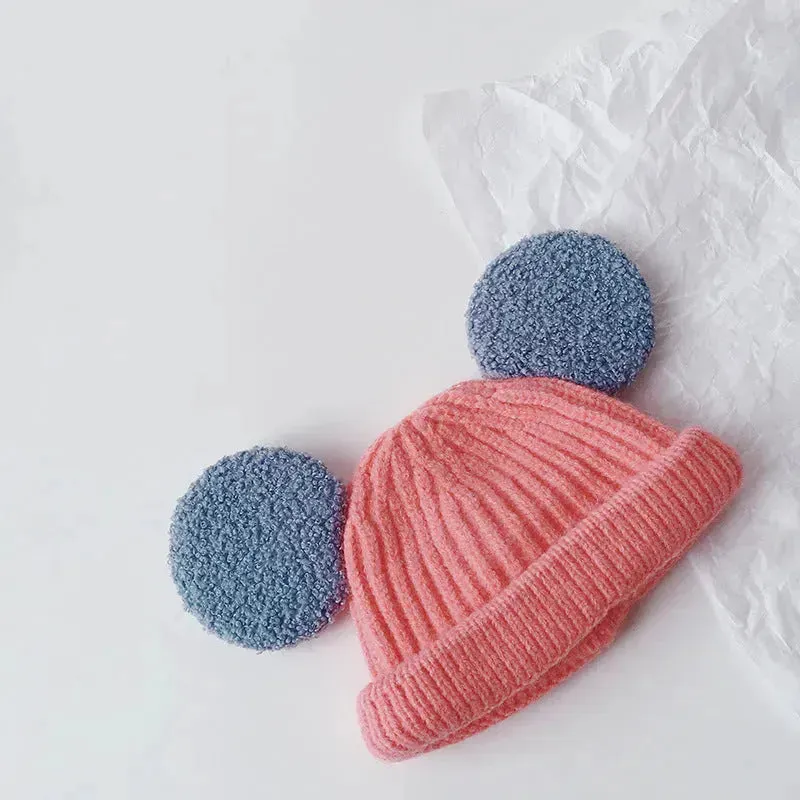 Cartoon Big Ears Children Woolen Beanie Cap