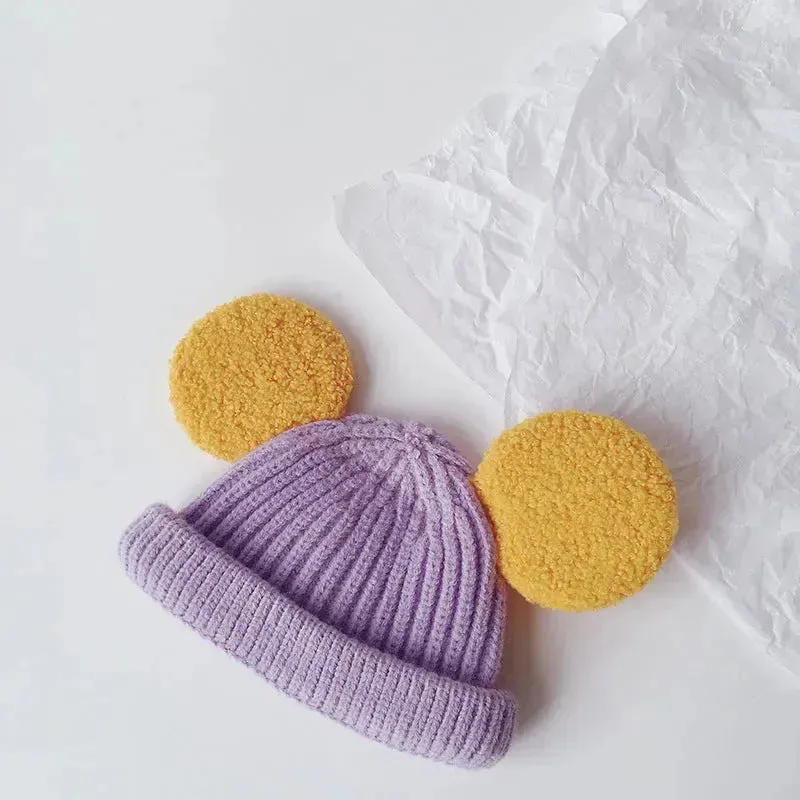 Cartoon Big Ears Children Woolen Beanie Cap