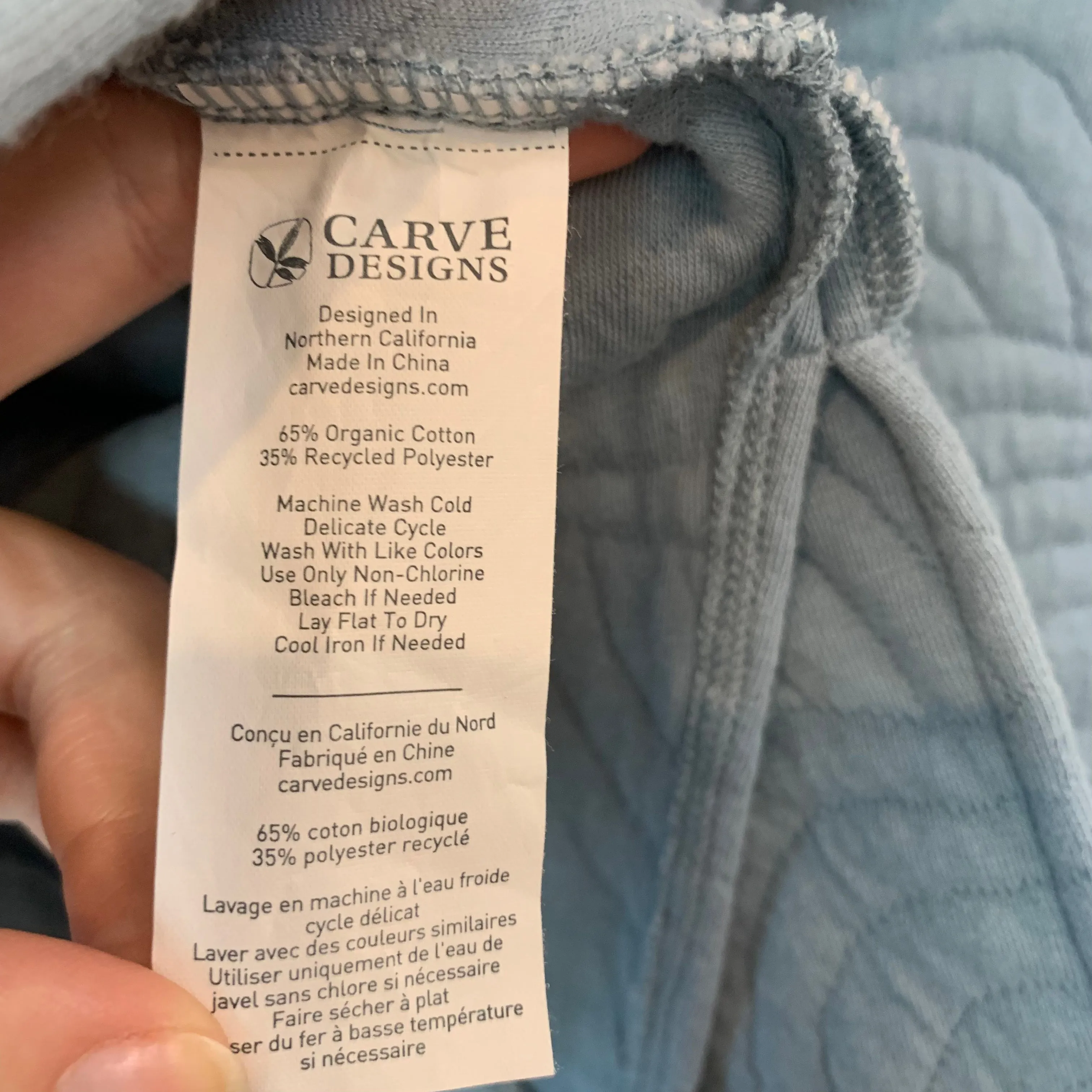 Carve Designs Pomona Pullover Half Zip Sweatshirt Blue Small