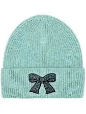 CC BEANIE Rhinestone Ribbon Bow Embellishment C.C Beanie MULTIPLE COLORS