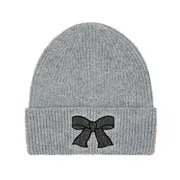 CC BEANIE Rhinestone Ribbon Bow Embellishment C.C Beanie MULTIPLE COLORS
