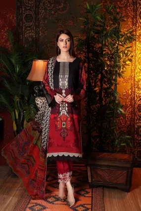 Charizma Combinations Embroidered Linen Collection – Rose Evening CCW-01