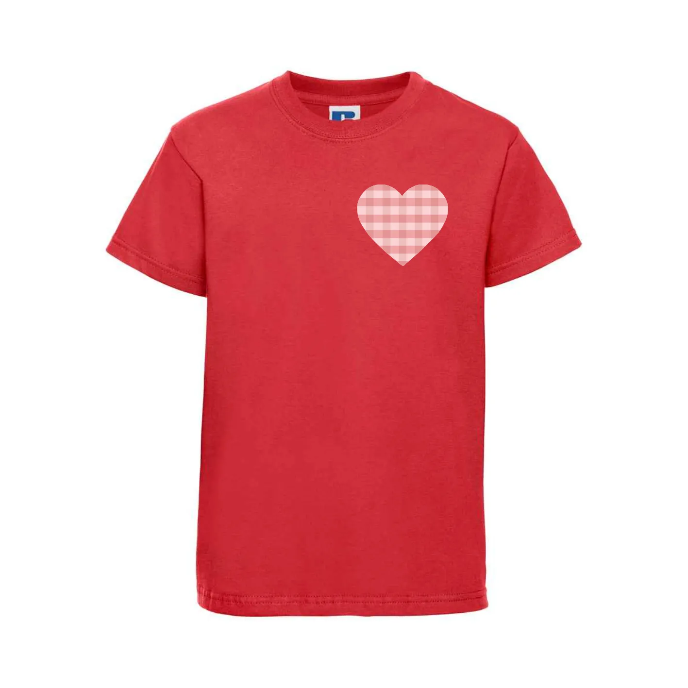 Check heart tshirt