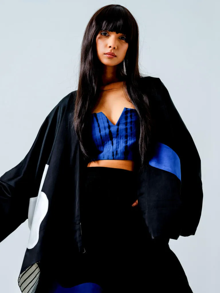 Chia Jacket- (Black   Blue   Natural)