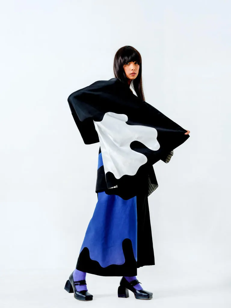 Chia Jacket- (Black   Blue   Natural)