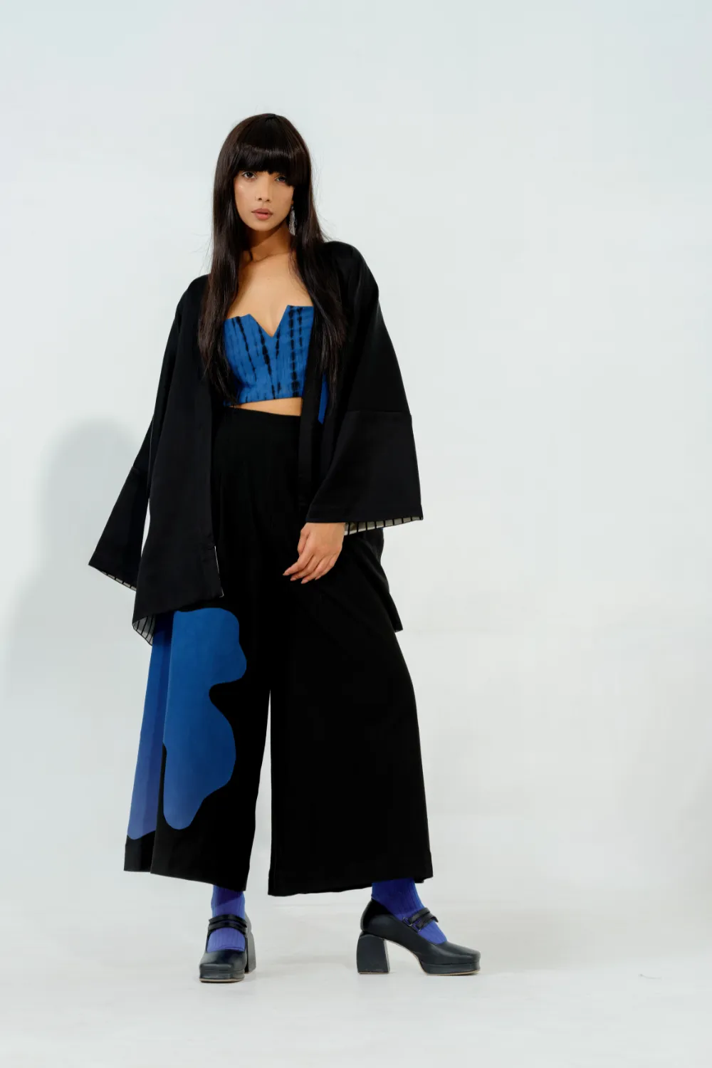 Chia Jacket- (Black   Blue   Natural)
