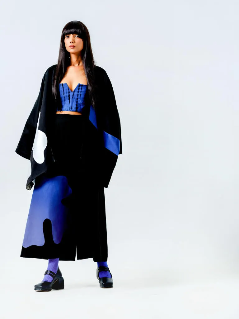 Chia Jacket- (Black   Blue   Natural)