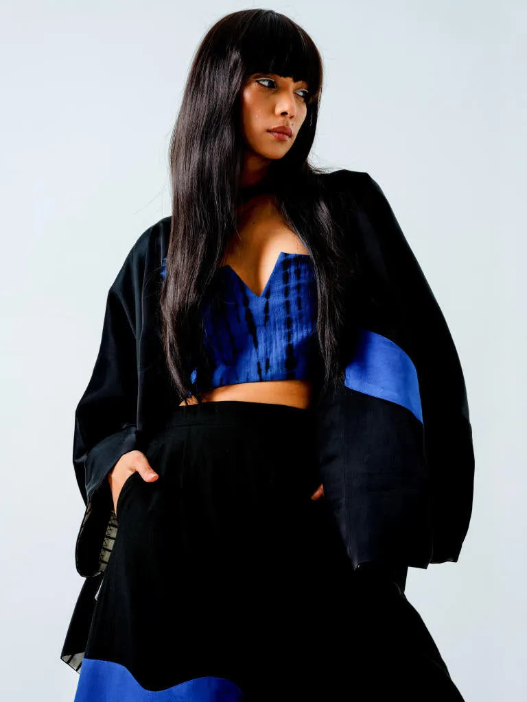 Chia Jacket- (Black   Blue   Natural)