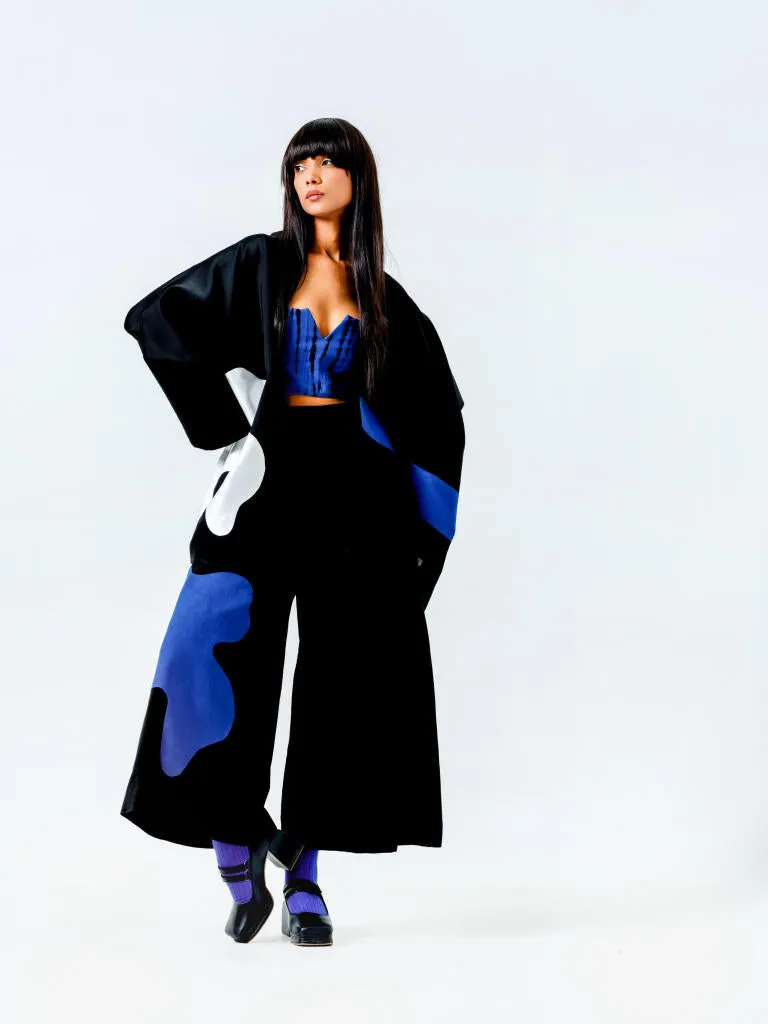Chia Jacket- (Black   Blue   Natural)