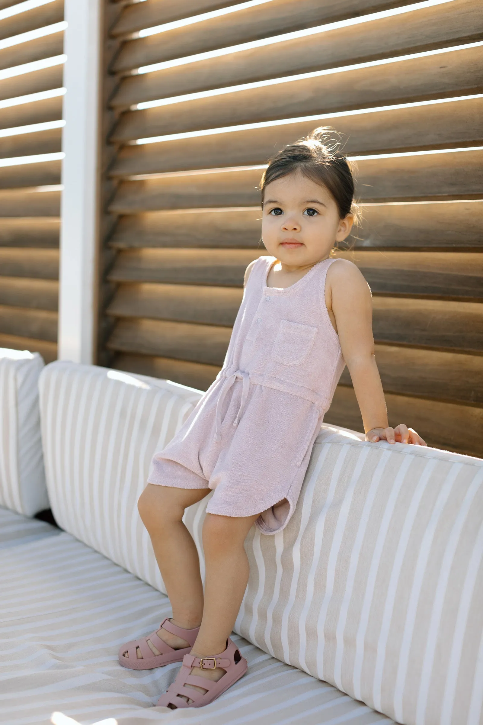 Classic Terry Drawstring Romper