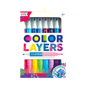 Colour Layers Double Ended Layering Markers Set of 8 - 16 Colours