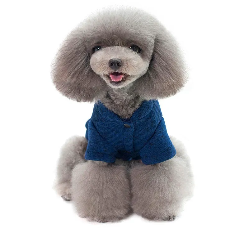 Comfy Soft Fish Print Warm Winter Jacket For Small Dogs