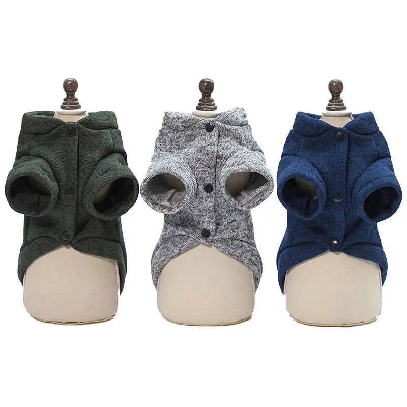 Comfy Soft Fish Print Warm Winter Jacket For Small Dogs
