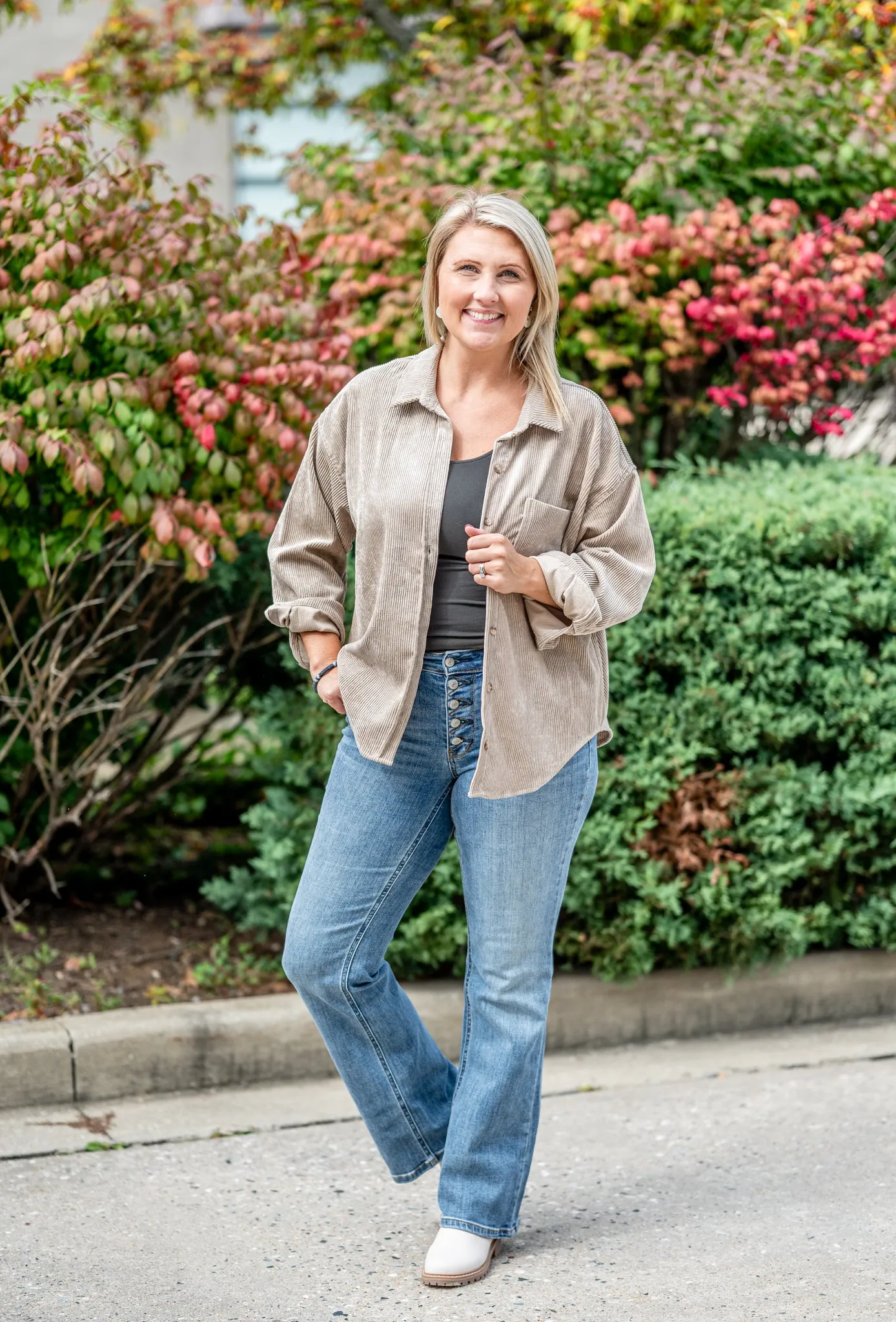 Corduroy One Pocket Shacket