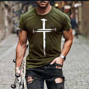 Cotton Blend Round Neck Tee