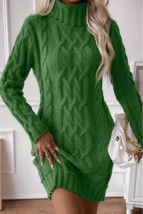 COZY CABLE KNIT DRESS