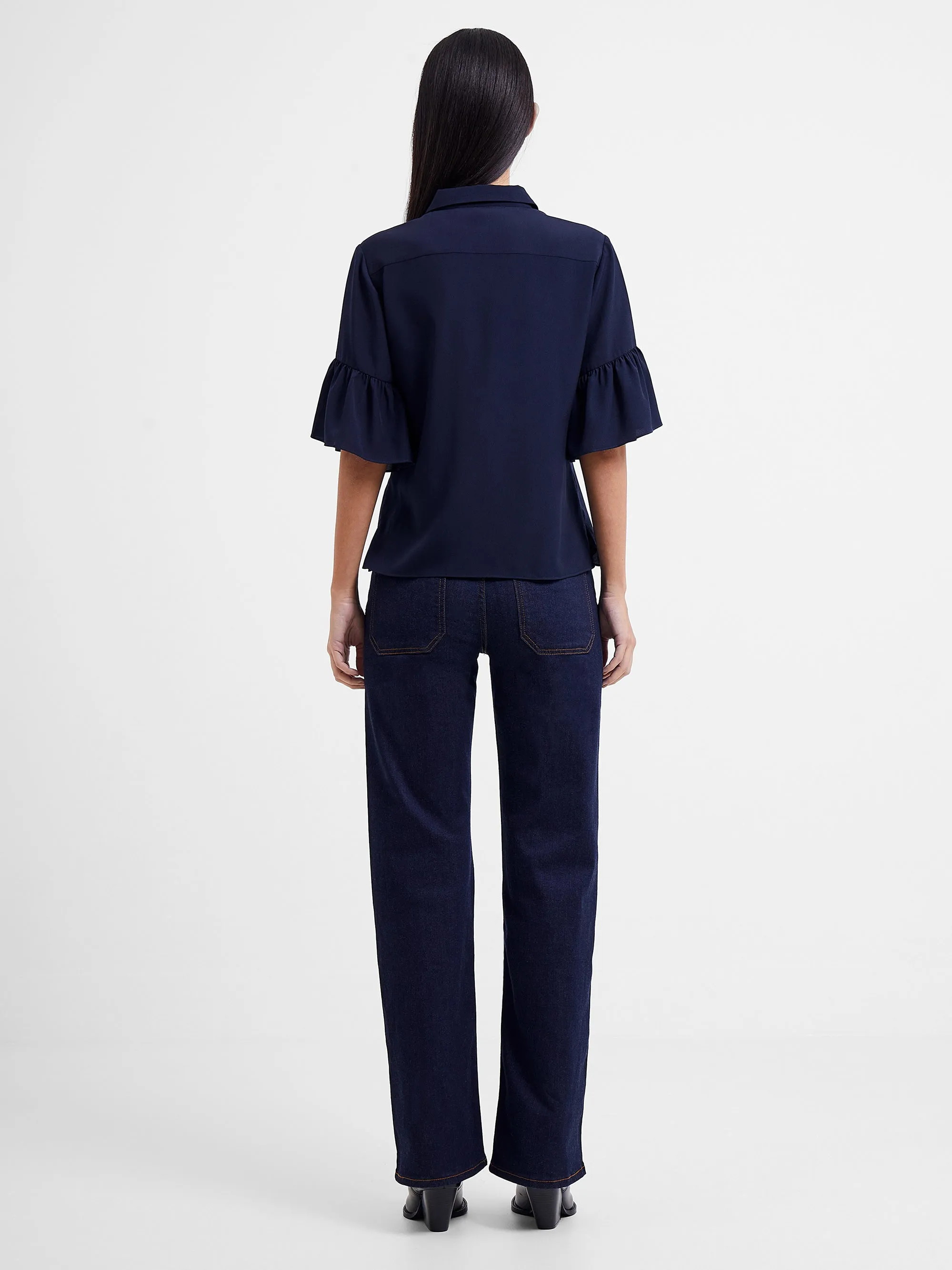 Crepe Light Pin-Tuck Shirt