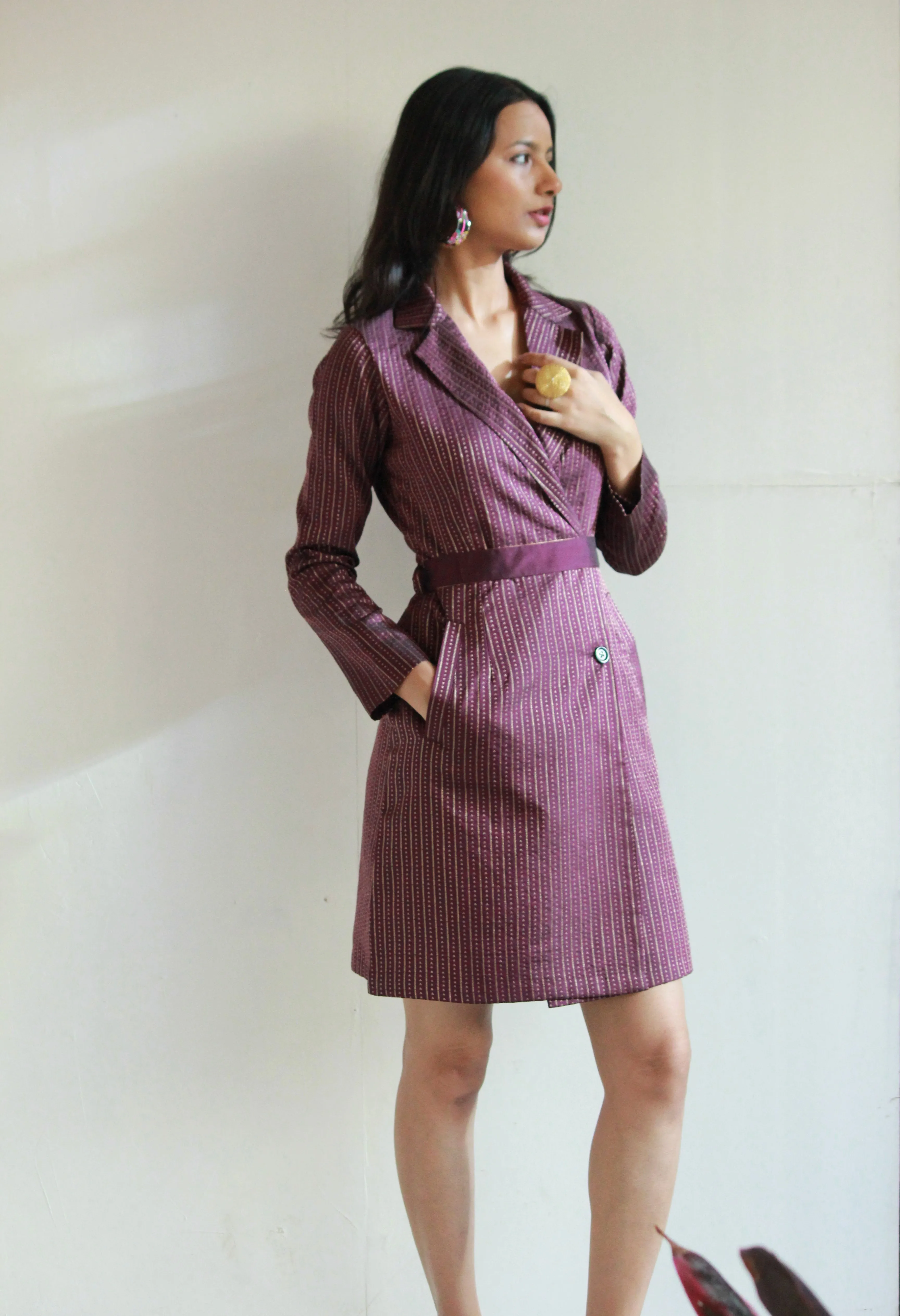 Desi Saree Blazer Dress