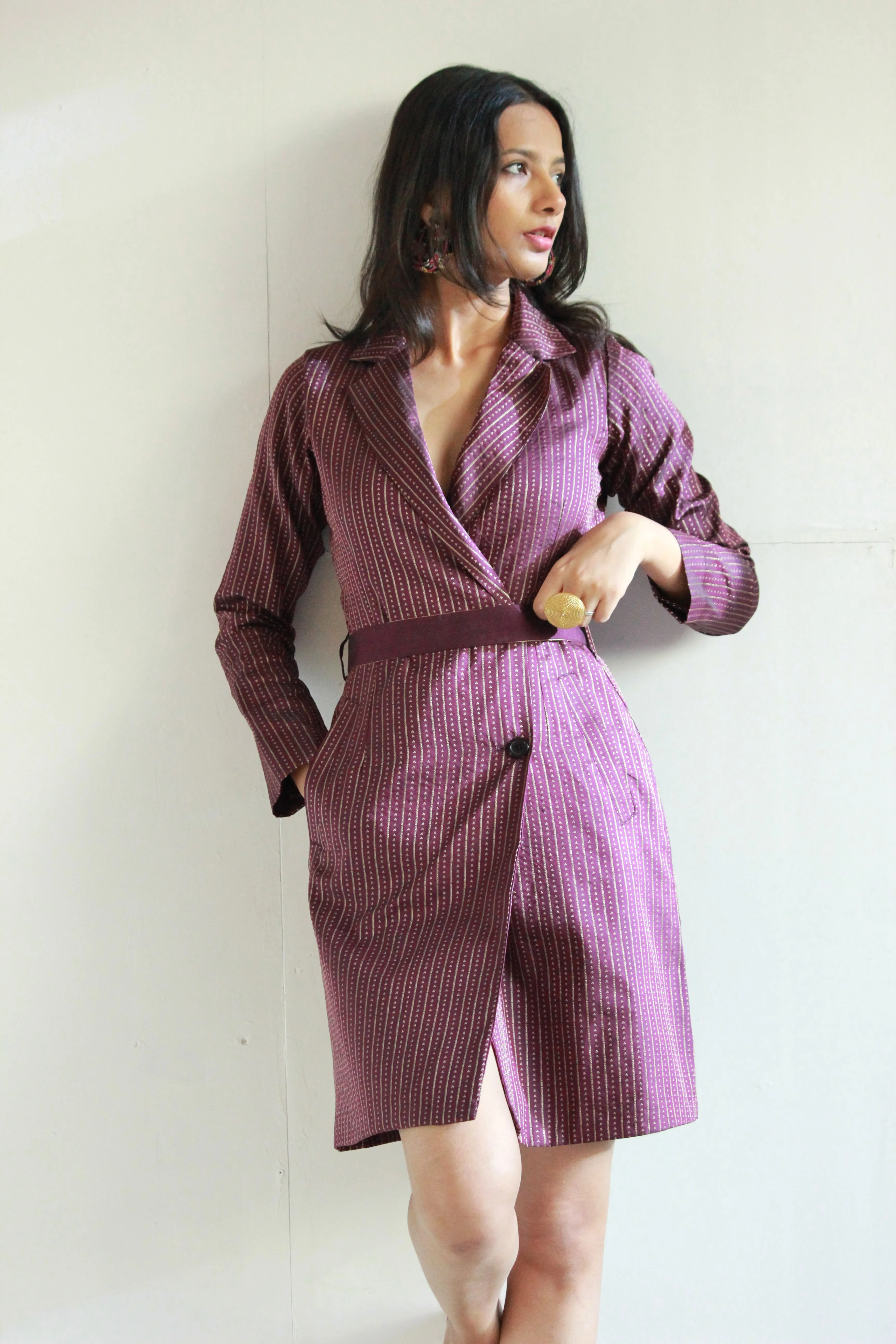 Desi Saree Blazer Dress