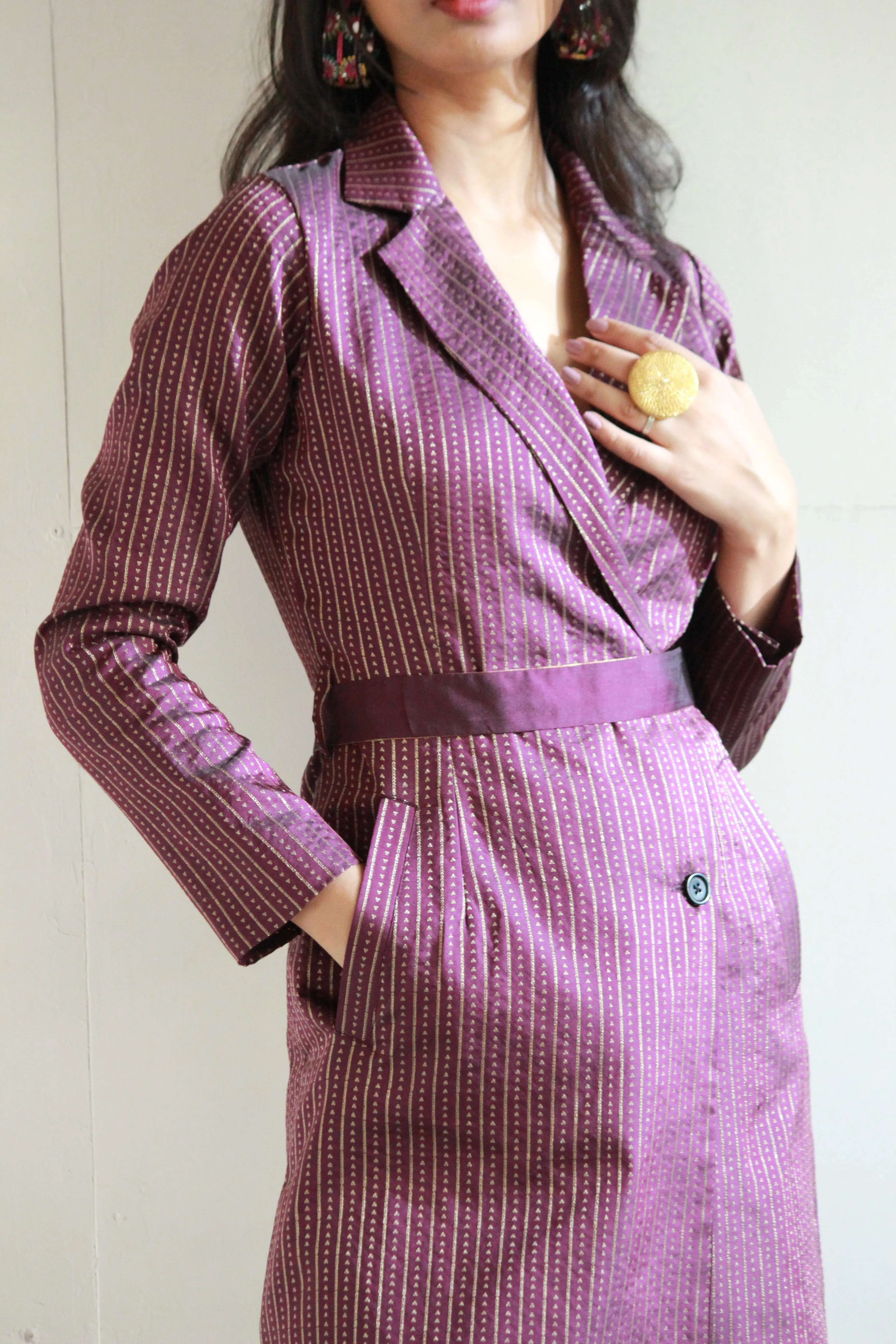 Desi Saree Blazer Dress