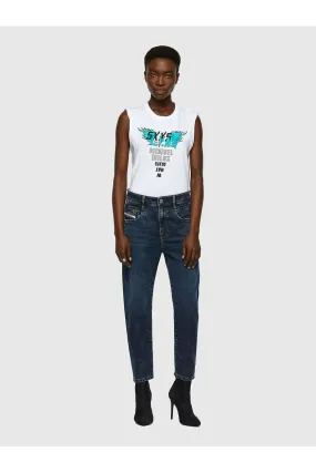 Diesel D-Fayza Boyfriend Ne Sweat Jeans - Medium Blue