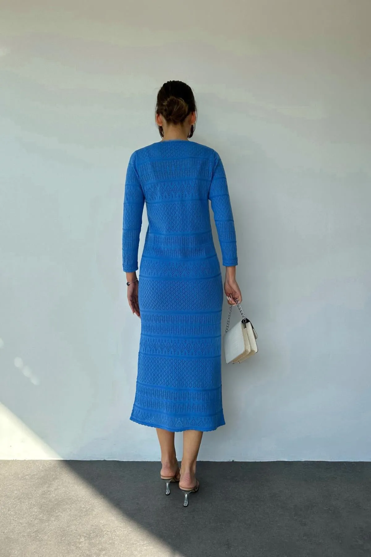 ELS Lined Knit Dress - Blue - Sarnia