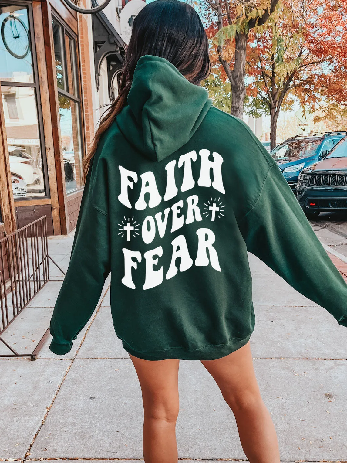 Faith Over Fear Hoodie - DOUBLE SIDED - New!