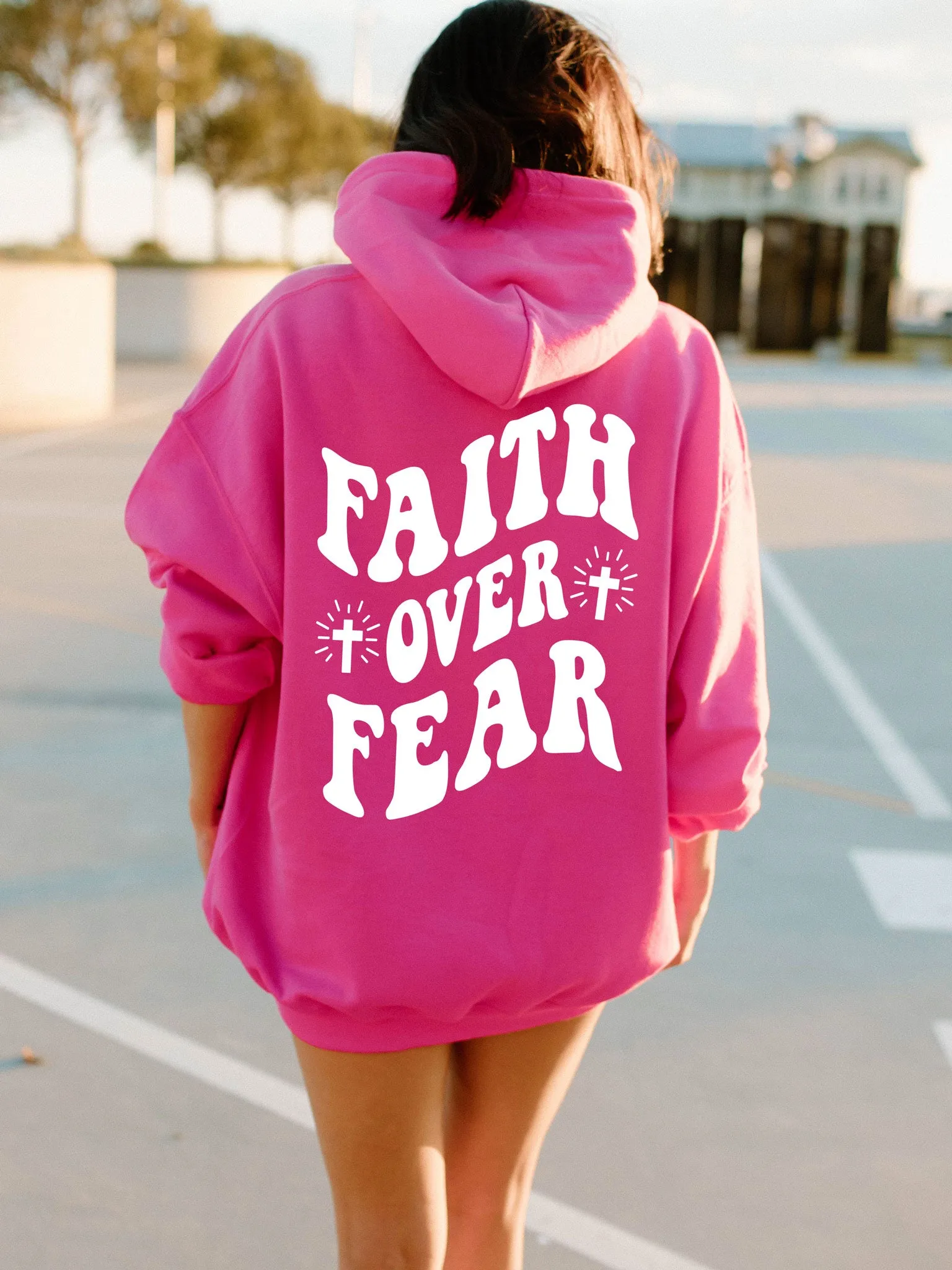 Faith Over Fear Hoodie - DOUBLE SIDED - New!